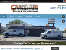 Tablet Screenshot of carpenterfurnace.com